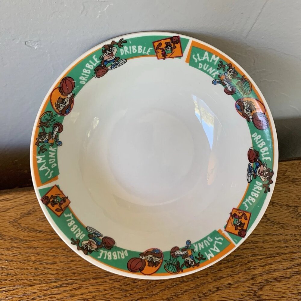 Looney Tunes - Tasmanian Devil - Slam Dunk, Dribble, Basketball - Cereal Bowl